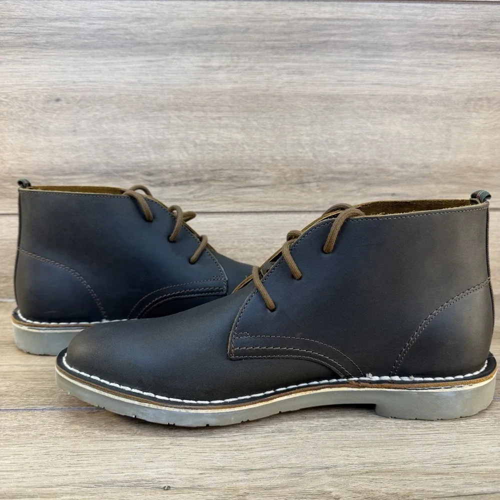 Barbour Siton Desert Boot Leather Brown Chukka Men's Size US 9 UK 8